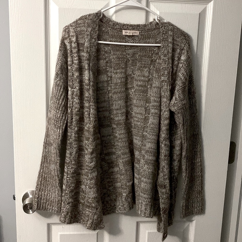 Pink . Rose Brown Long Sleeve Cardigan Size Small